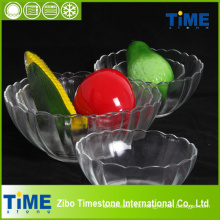 Crystal Clear Glass Salad Bowl of Lotus Shape (15031301)